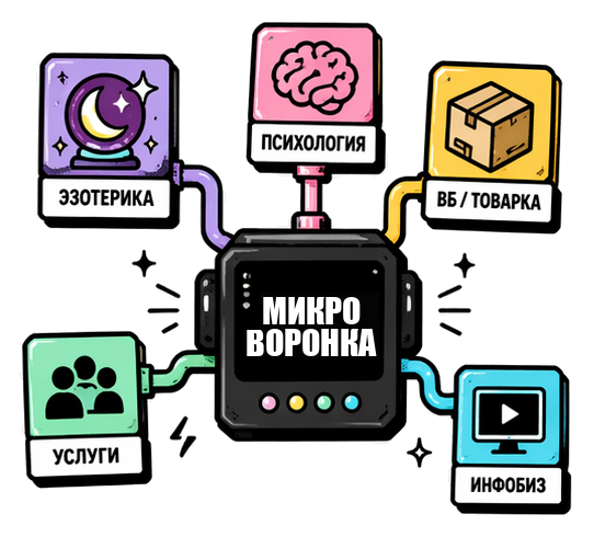 Схема AI Funnel для разных ниш